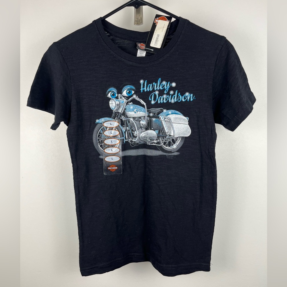 NWT Harley-Davidson Mighty Peace Motorcycle Graphic Youth Large T-Shirt Black